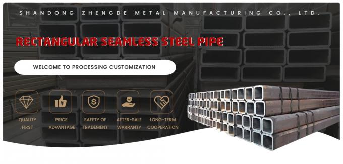 Проверка перед отгрузкой Большой запас S235jr Ss330 Q195 Q235 Горячая прямоугольная цепная стальная труба 0