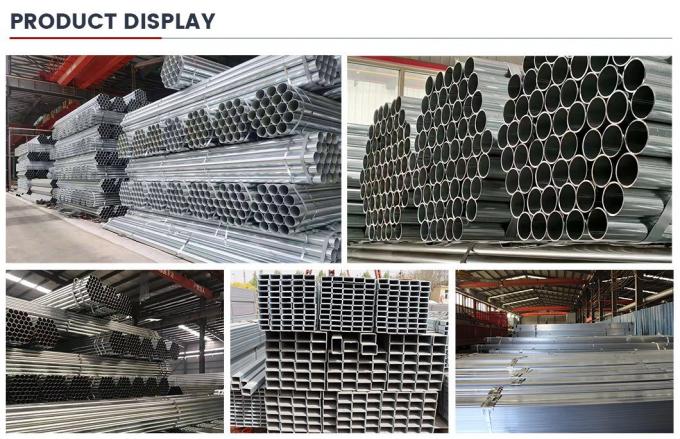 ASTM DN60 80 Sch.20 40 Оцинкованные круглые трубы квадратные прямоугольные оцинкованные квадратные трубы тонкая стена толстая стена большой диаметр оцинкованные сварные стальные трубы 7
